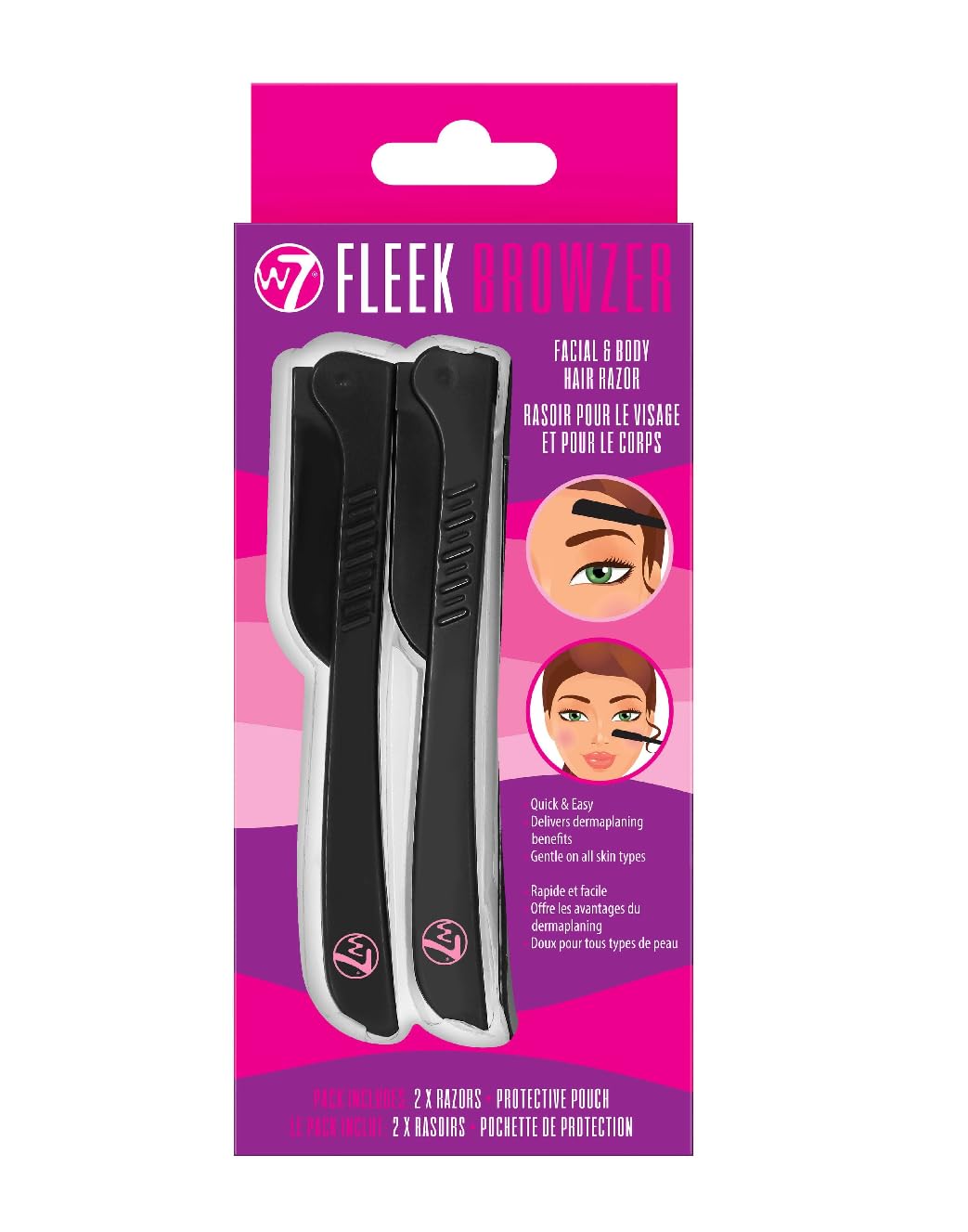 W7 FLEEK BROWZER FACIAL & BODY HAIR RAZOR