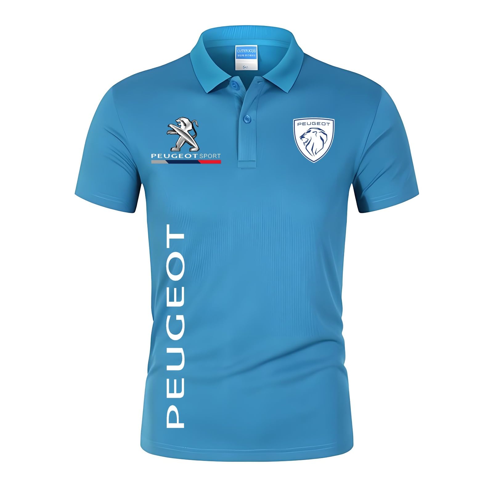 WYSTEN T Shirts Men With Logo P.e.u, Comfort Lightweight Short Sleeve For Men, Comfortable Breathable Athletic Shirts, Men's polo shirts(Blue,XXL)