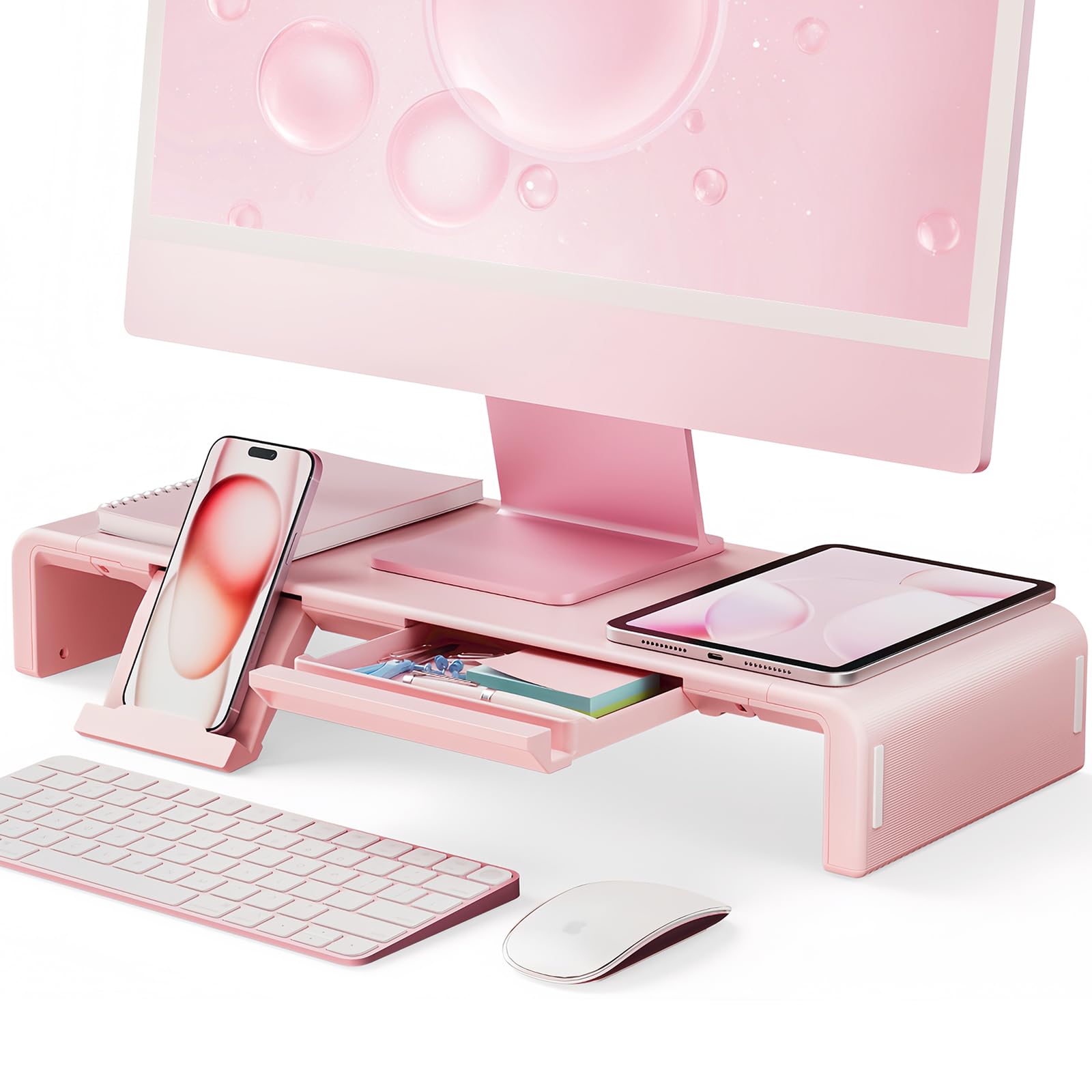 Amazon.com: Pink Monitor Stand Riser, Klearlook Foldable, Height