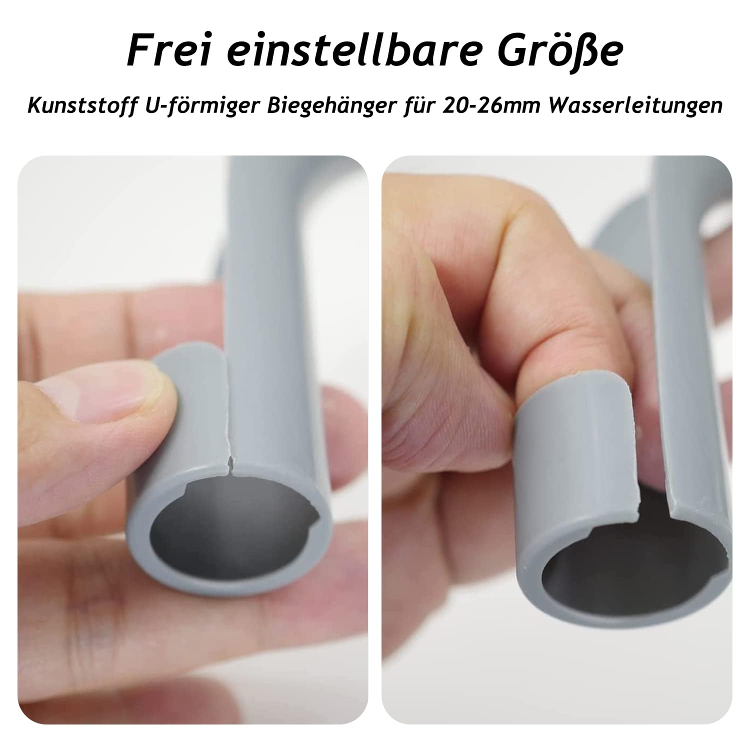 2 Staffe A U Per Fissaggio Tubo Di Scarico | Supporto Universale In Plastica Per Lavatrice E Lavastoviglie - 2
