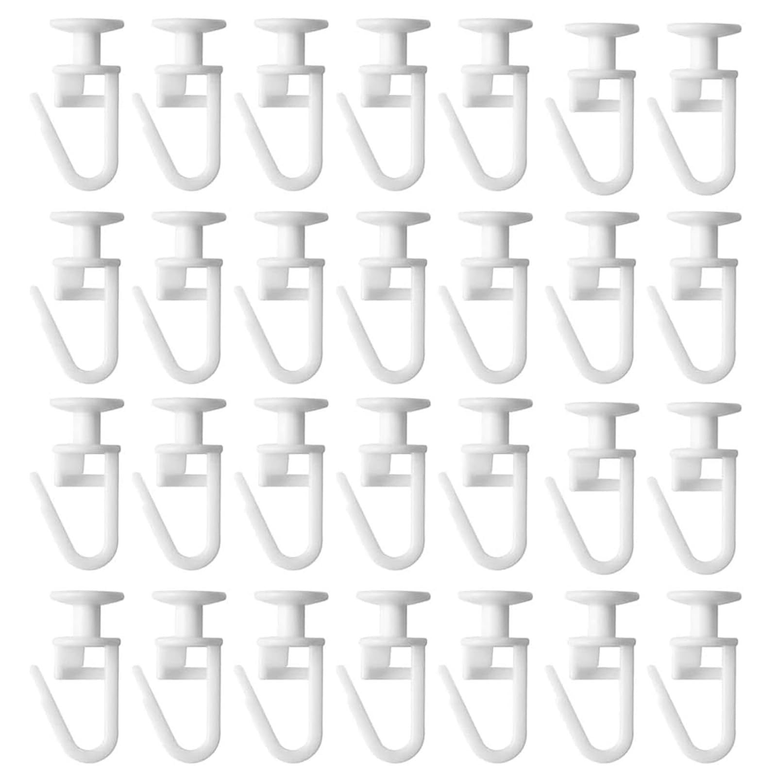 Lot De 100 Glisseurs Pour Rail à Rideaux - Dimensions 23x10x4 Mm - Compatible Avec La Plupart Des Rails