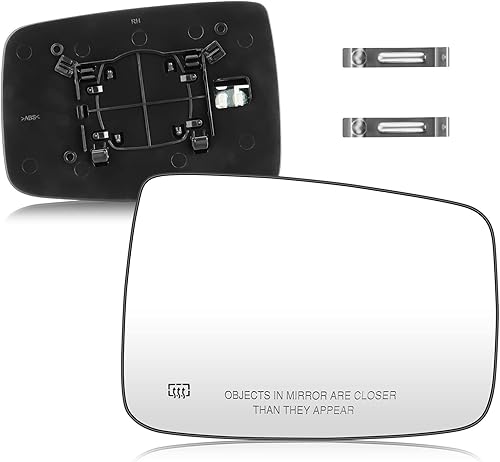 Miniatura 1 de Espejo calefactable con vista lateral derecha del pasajero con placa de respaldo compatible con Dodge Ram 1500 2500 2010, Ram 1500 2500 2011-2018