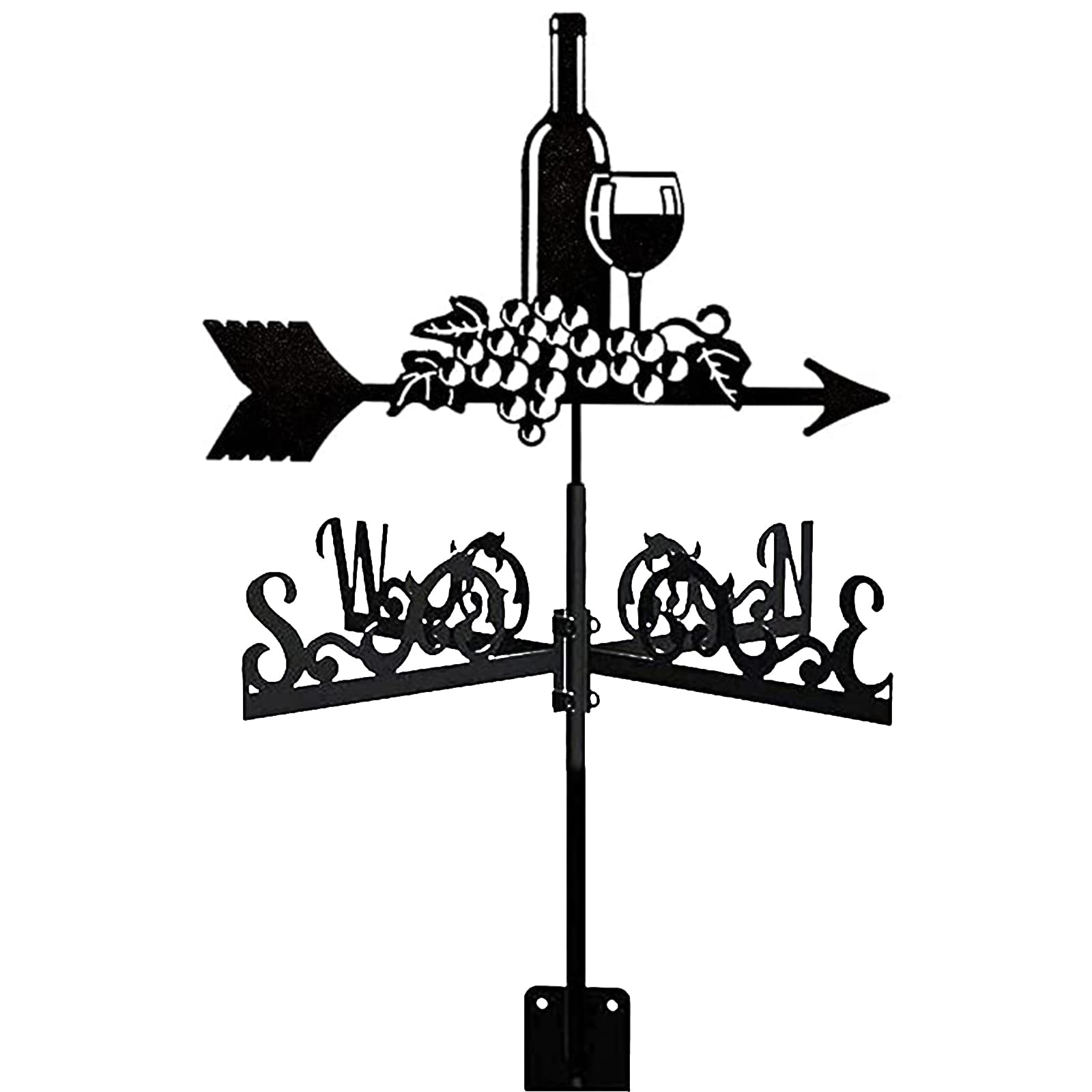 WIQUYBML Metal wind vane Outdoor Stainless Steel Weather Vane weathervane Direction Wind Speed Indicator for Farm Yard Garden Gazebo Decorations