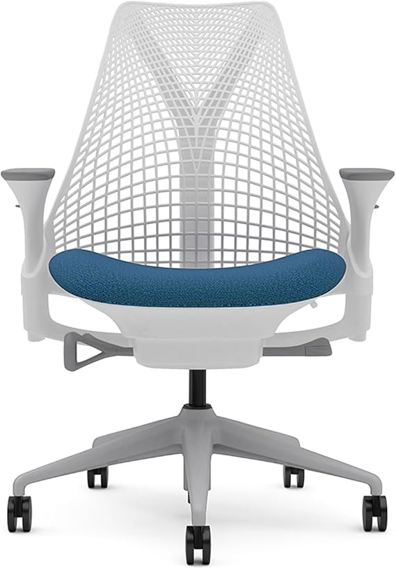 Herman Miller ハーマンミラー Office Chair Sail Chair Adjustable Arm Garage Select Color White×White Seat/Blue Grotto Nylon Caster AS1YA22HAN265C798631HA14 439969