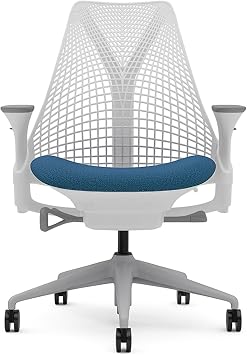 Herman Miller   Office Chair Sail Chair Adjustable Arm Garage Select Color White White Seat/Blue Grotto Nylon Caster AS1YA22HAN265C798631HA14 439969