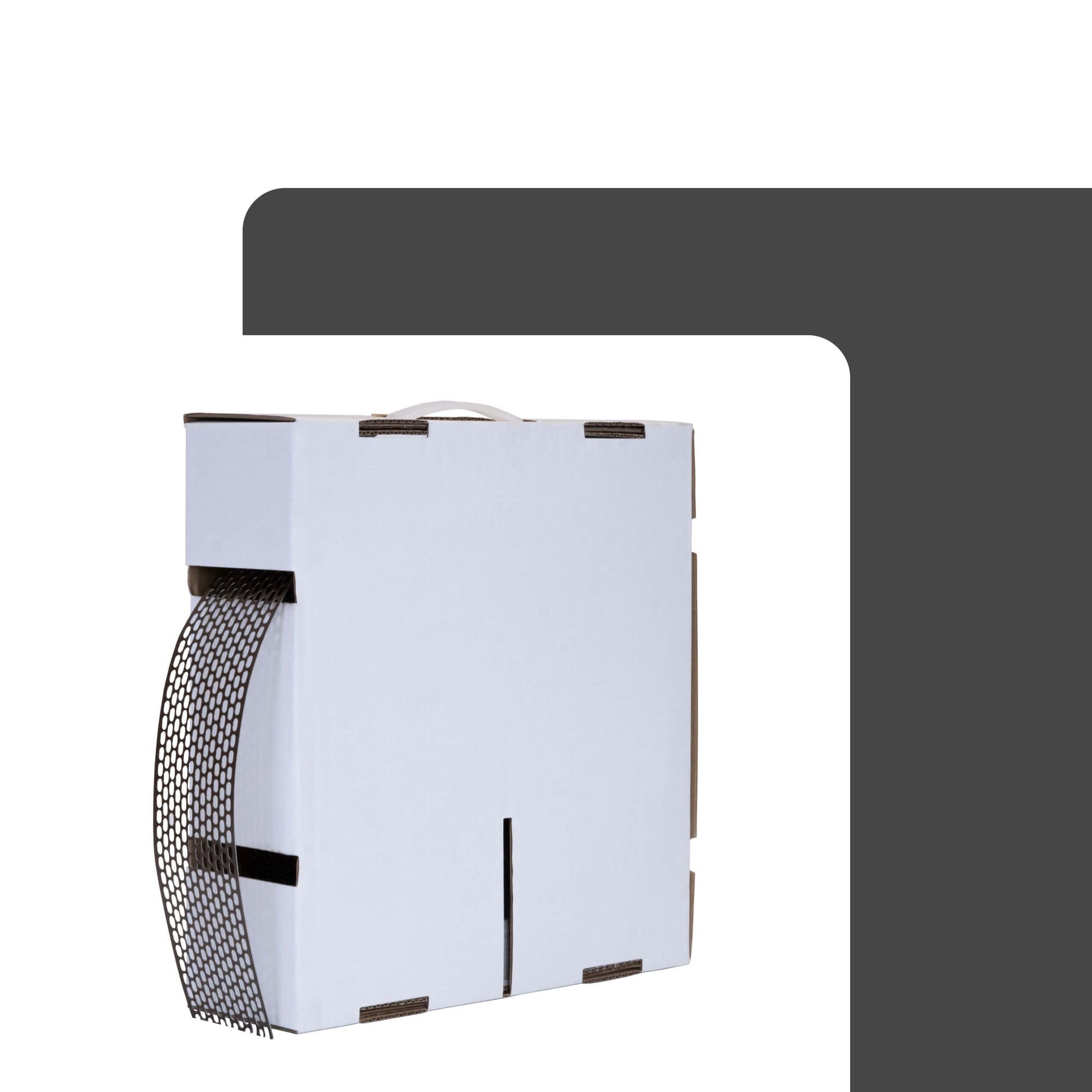 Fassadenprofile Rejilla de alero de aluminio 60 m x 80 mm blanco marrón – banda de ventilación perforada como protección anti aves para tejado y fachada