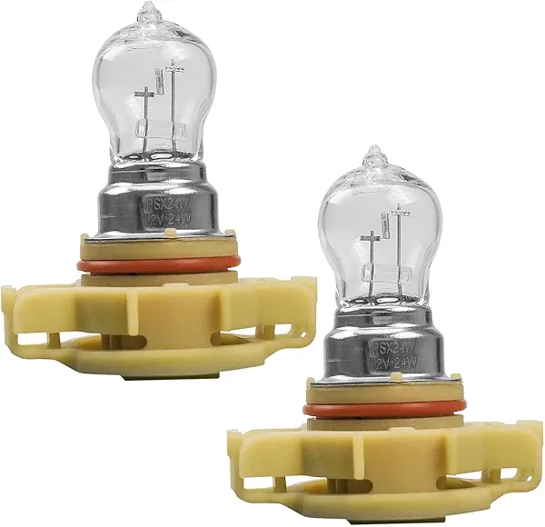 AUGREX 4300K PSX24W 2504 Fog Light Bulbs, Halogen Headlight Bulb Daytime Running Lamps DRL Headlights DC12V 24W, 2PACK