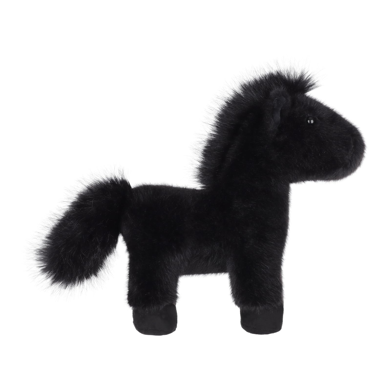 Apricot Lamb Stuffed Animal Horse Wild Pony Black, Soft Toys Plush Cuddly Perfect for Child 9.4 Inches - Image 4