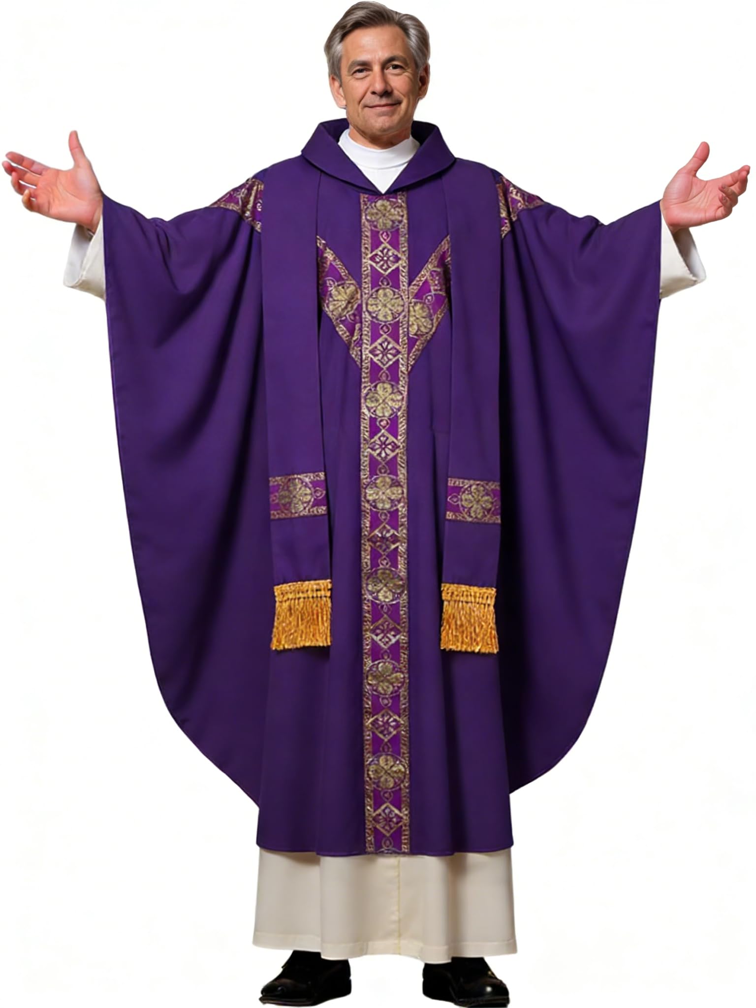 Church Catholic Priest Chasubles Vestments for Church Mass Vestments Robe with Stole