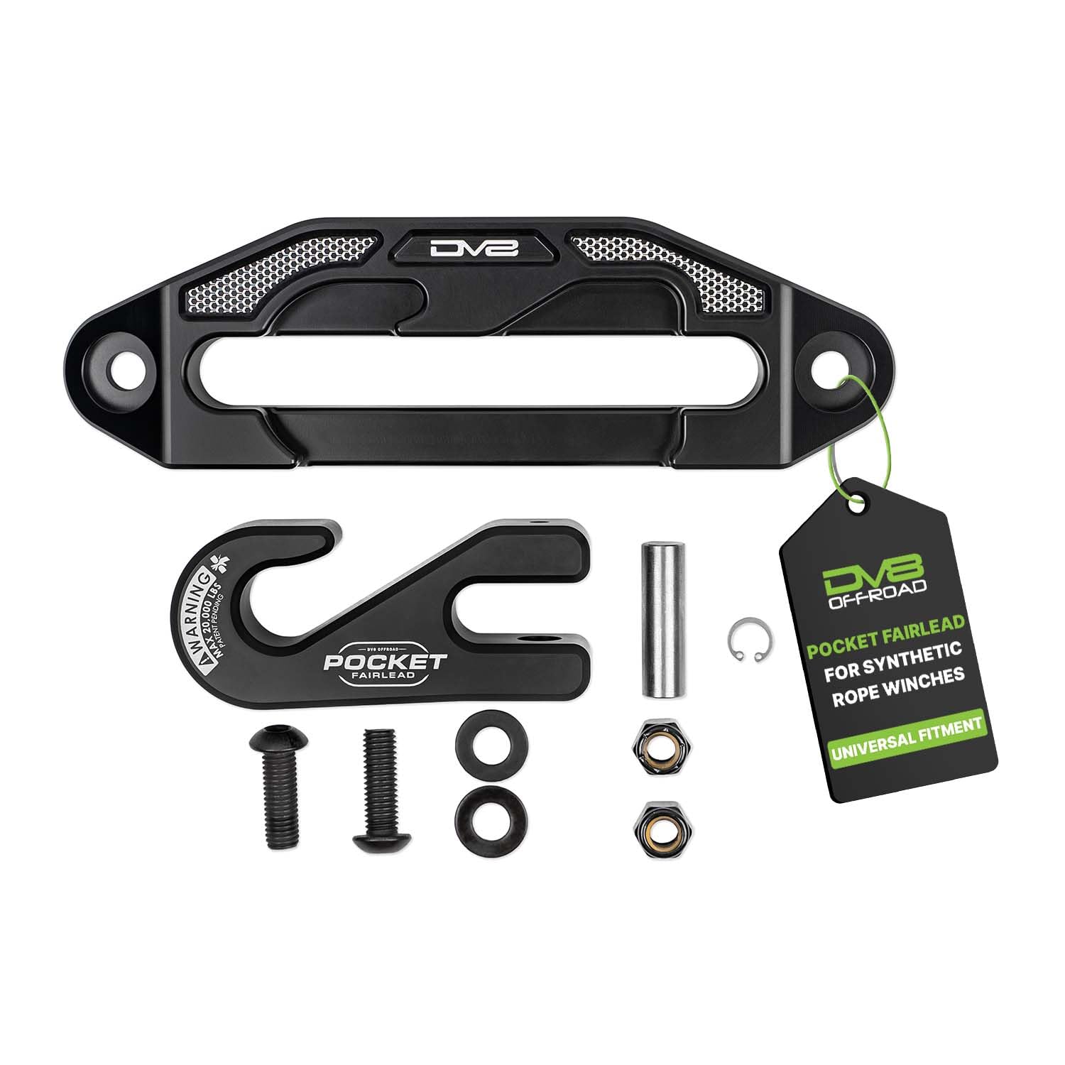 Amazon.com: DV8 Offroad Pocket Winch Fairlead - Aerospace Aluminum