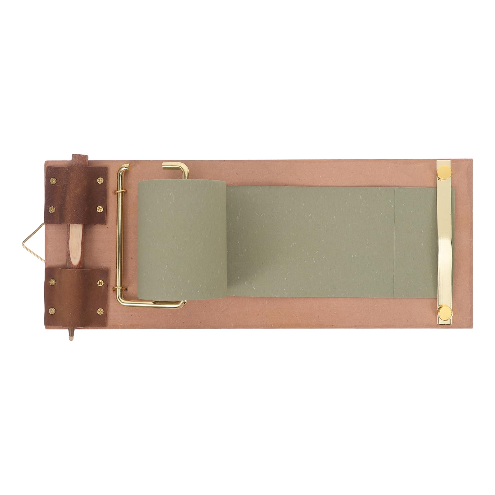 Tablero de Notas Colgante con Portapapeles y Bolígrafo de Madera Vintage Rollo de Papel Recargable Diseño Fácil de Colgar y Rústica para Cocina y Oficina