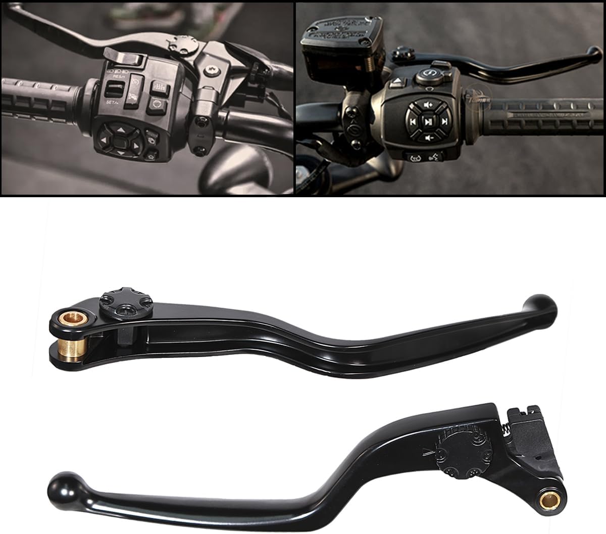 Motorcycle Black Clutch Brake Levers Replacement for Harley Sporster S RH1250 Pan America Nightster 975