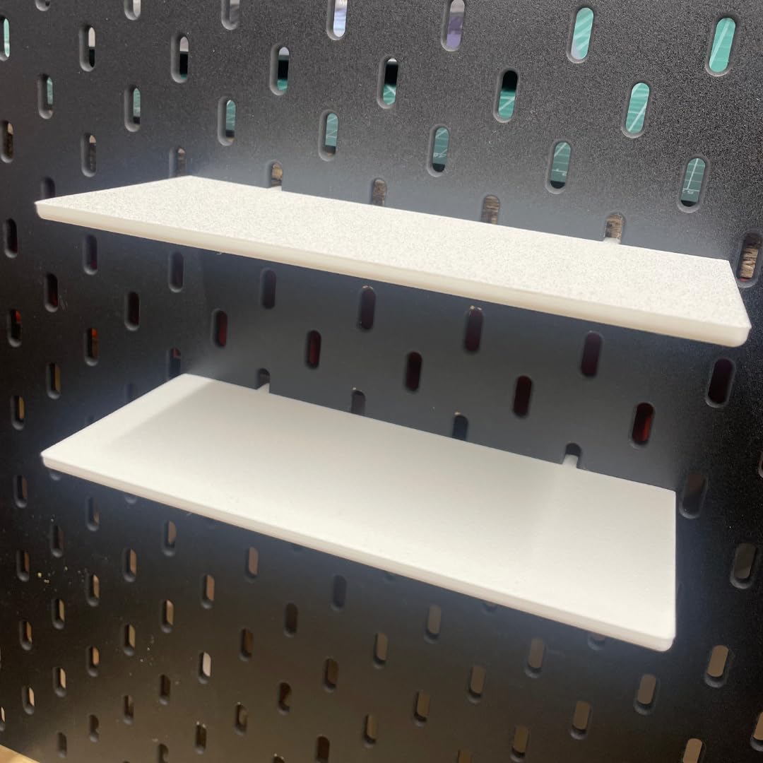 2 Pack Shelf For Ikea Skadis Pegboard Accessory Attachment White - Image 3