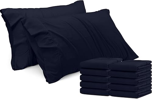 Utopia Bedding Fundas de almohada tamaño Queen, paquete de 12 unidades, juego de fundas de almohada a granel, cierre de sobre, tela de microfibra