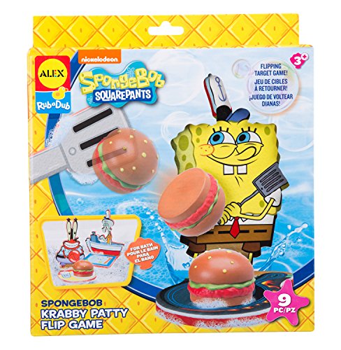 SpongeBob Krabby Patty Flip Game Bath Toy