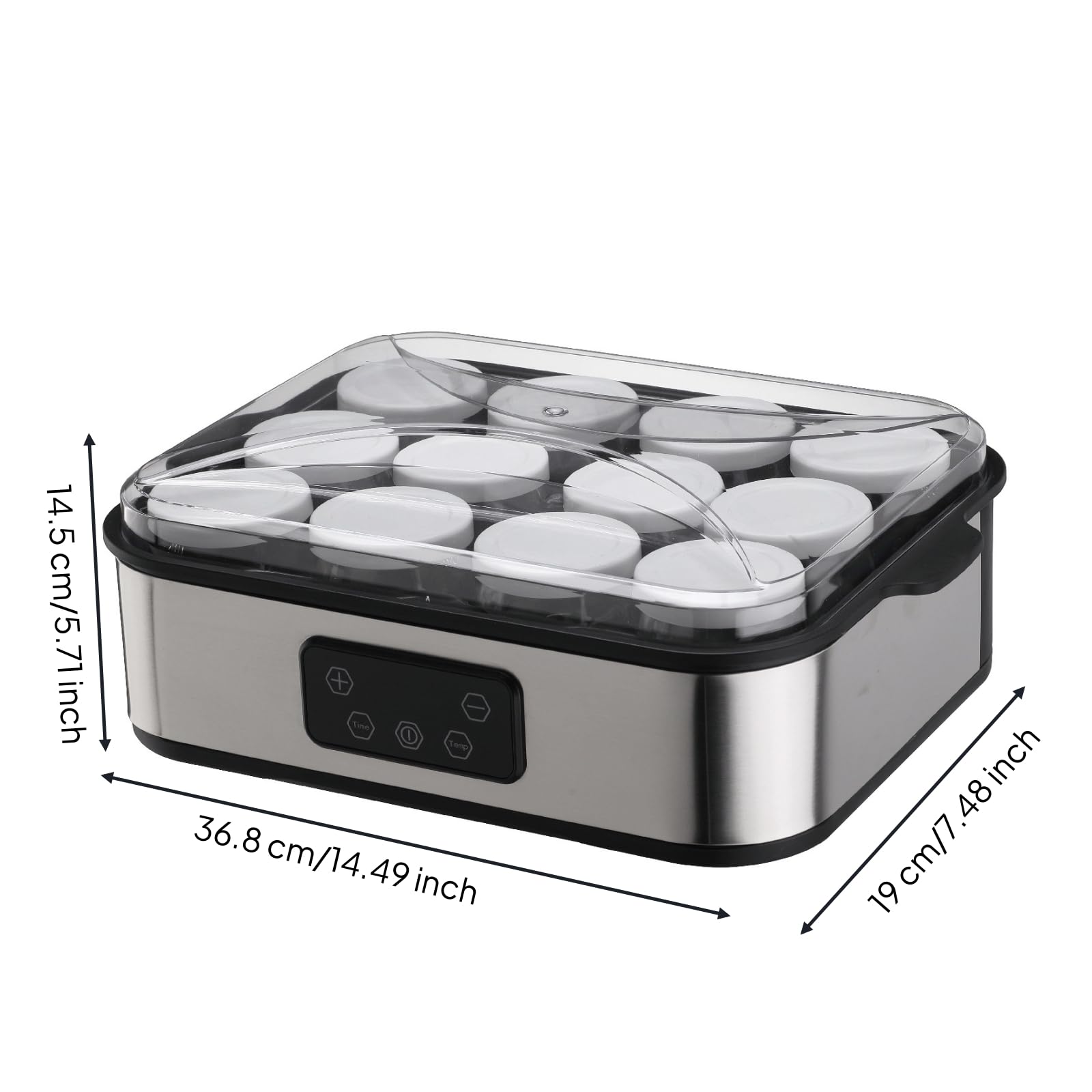 Yogurtera con Control Digital Compacta, 12 Tazas