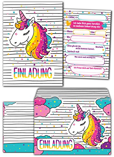 Lot de 12 cartes d'invitation, enveloppes, sacs, autocollants,Invitations d'anniversaire multicolores (12 cartes + 12… - Image 3