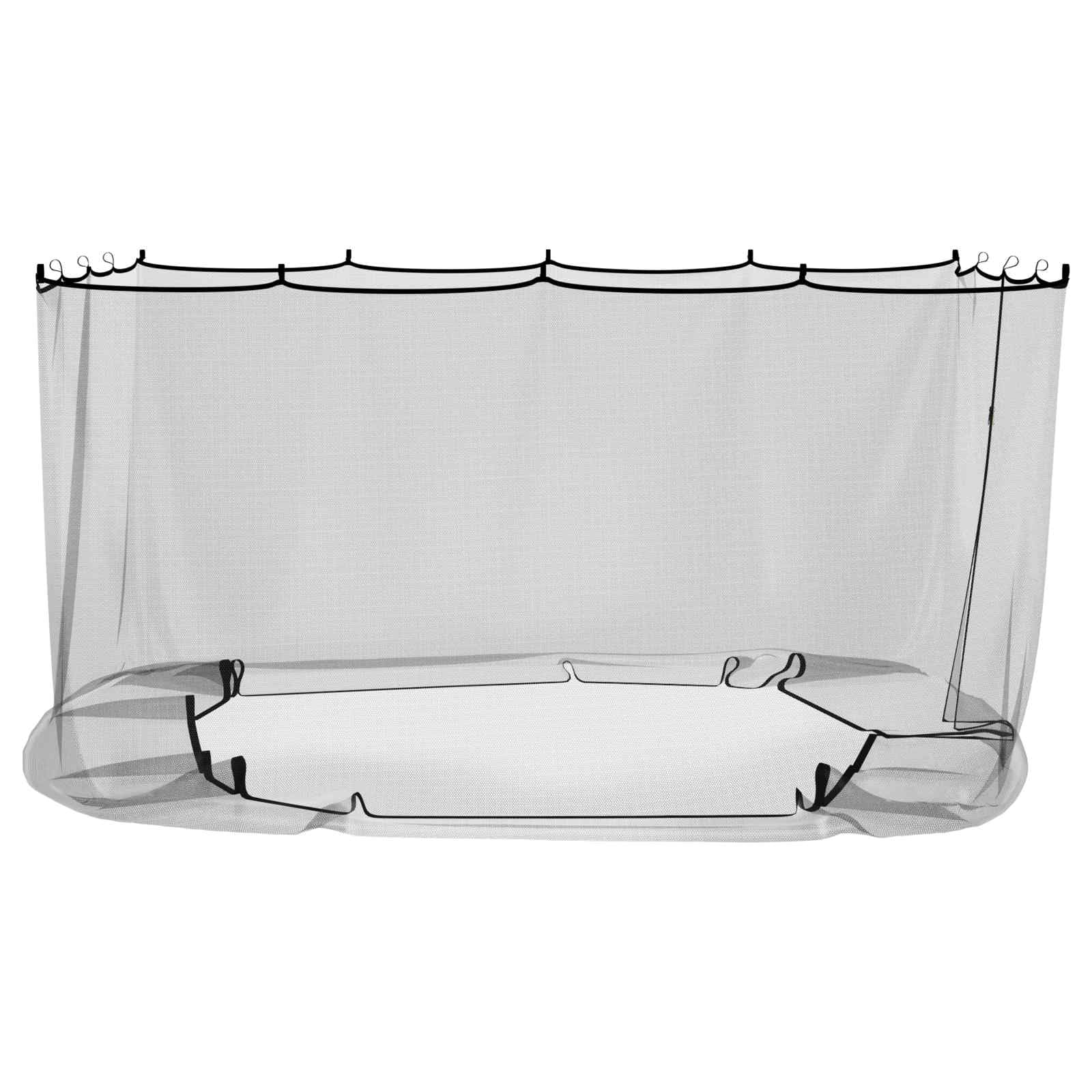 Mangloder Moustiquaire pour tonnelle - 4 x 3 m - Noir - Maille 220 - Légère et respirante - Fermeture éclair - Pour balcon, terrasse, camping, randonnée, extérieur