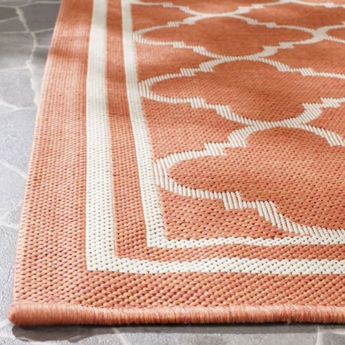 Safavieh Tapis Contemporain pour Salon, Salle à Manger, Chambre à Coucher - Madison Collection, Tapis à Poil Court, Crème et Orange, 160 X 229 cm Safavieh Tapis Contemporain pour Salon, Salle à Manger, Chambre à Coucher - Madison Collection, Tapis à Poil Court, Crème et Orange, 160 X 229 cm
