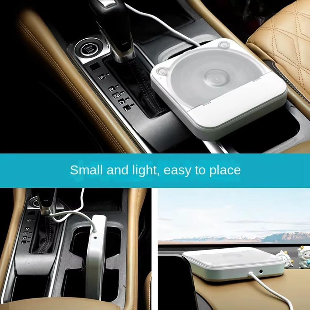 Lecteur CD universel externe pour voiture - Lecteur CD portable avec câble AUX, se branche sur la prise USB de la voiture, connexion sans perte