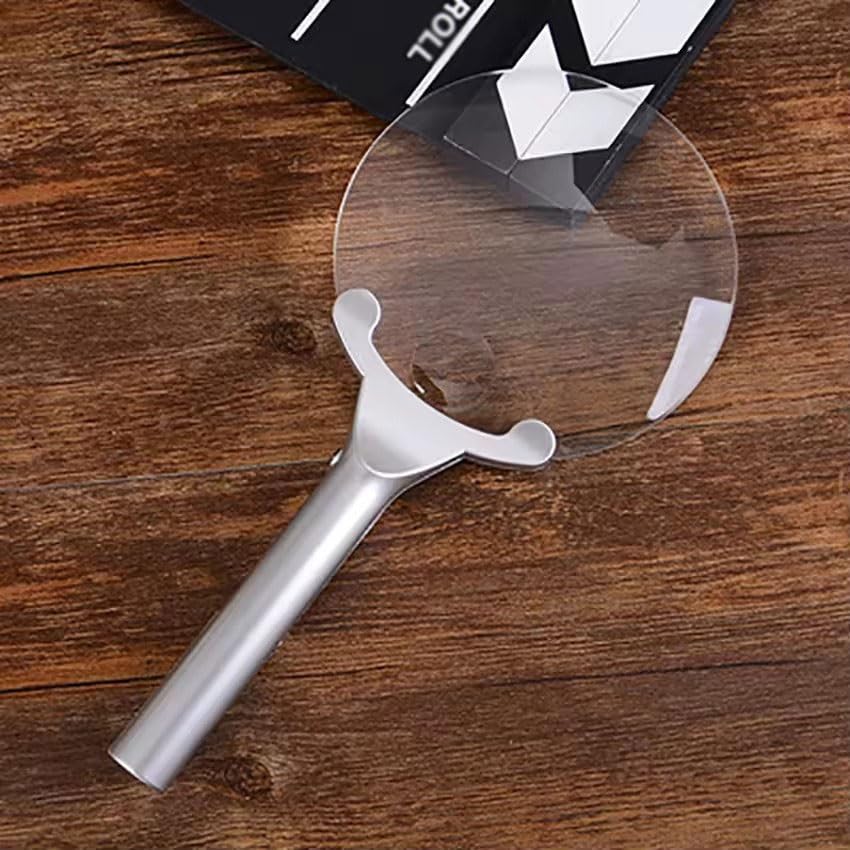 2 LED Luce Rimless Handheld Magnifier Lettura Ingrandimento Dia 2X 6X Lente di ingrandimento Strumenti