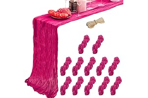 12 Pack Fuchsia Table Runner Gauze Cheesecloth