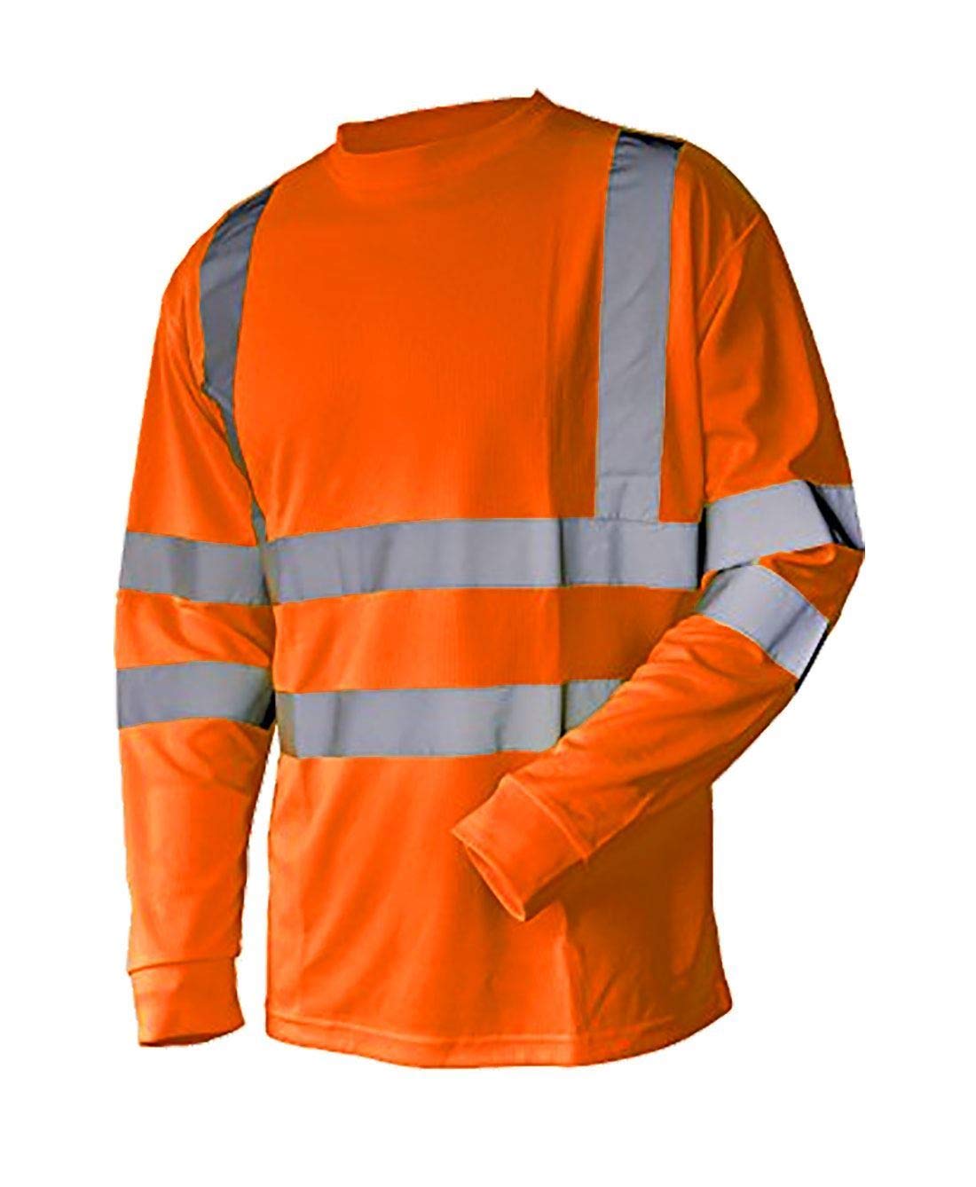 REAL LIFE FASHION LTD.High Visibility Tshirt Hi Vis Viz Work Wear Sweat Shirt Mens High Visibility Long Sleeve T Shirts Boys Hi Viz Reflective Tape Round Neck Work Top