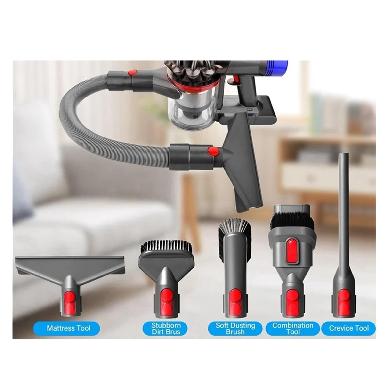 Boquilla Flexible para Ranuras, Compatible con Dyson V11 V10 V8 V7