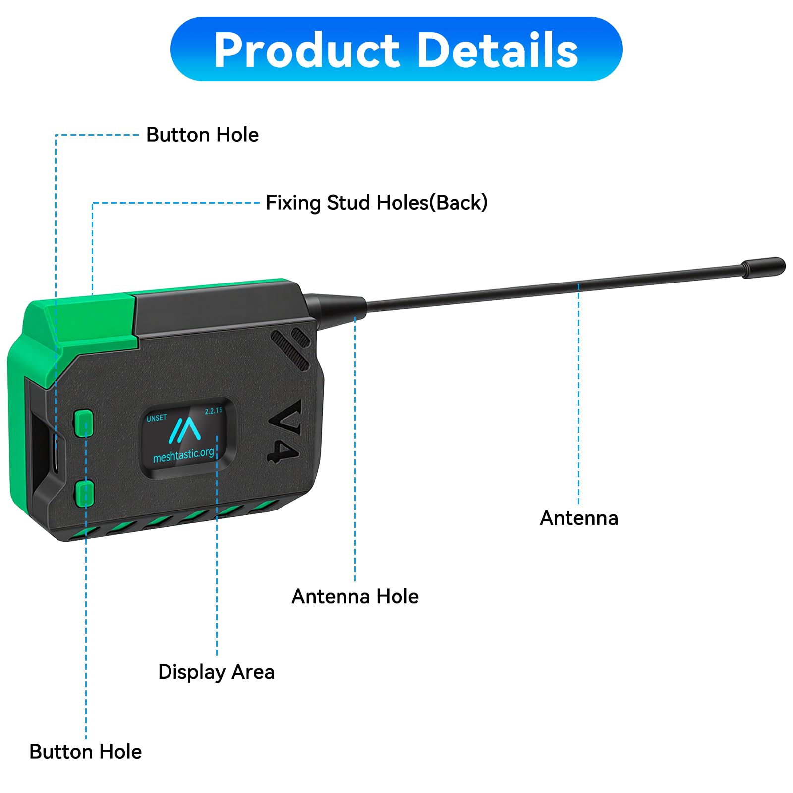 1 scheda di sviluppo ESP32 LoRa V4 con batteria da 3000 mAh e set di alloggiamento, supporta WiFi, Bluetooth, trasferimento dati LoRa 868 MHz per Meshtastic LoRaWAN Arduino