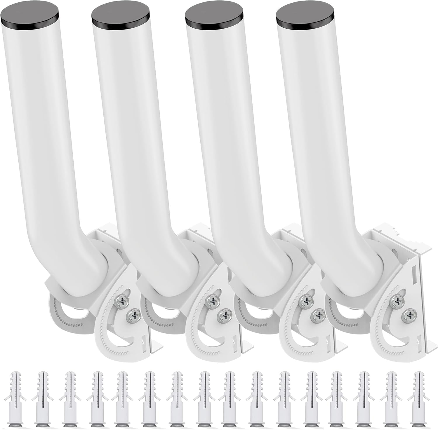 Staffa Antenna, 30 cm (altezza) - Φ3,5 cm Palo Antenna TV, compatibile con antenne Yagi, ponti Ethernet, estensori di rete, punti di accesso esterni AP CPE (set da 4 pezzi)