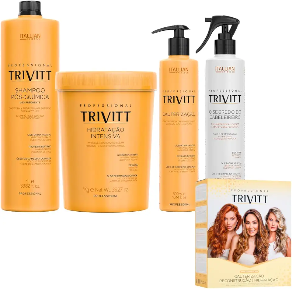 Kit Trivitt Profissional Hidratação Pós Química (4 Itens)