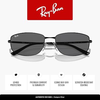 Ray-Ban RB3732 Rectangle Sunglasses for Men for Women