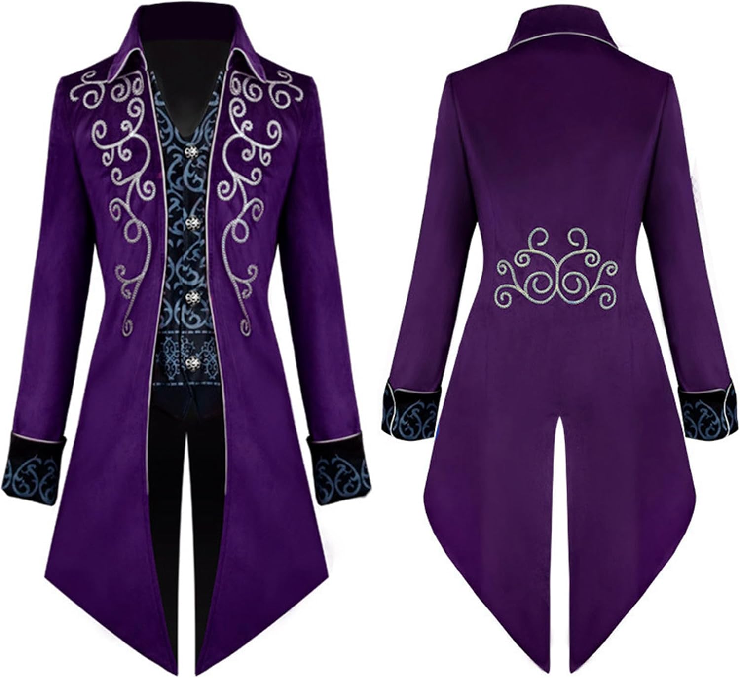 Women Red Vintage Jacket Steampunk Coat Medieval King Adult Tailcoat Cosplay Renaissance Punk