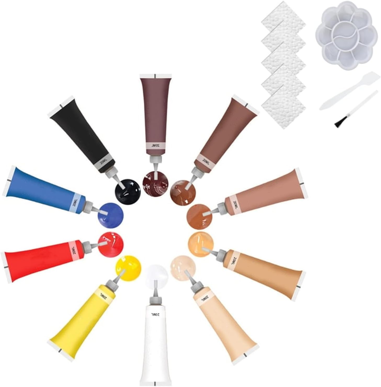 Advanced Leather Repair Gel,Repair Kit for Furniture, Couch, Car Seats, Sofa,Jacket, Purse, Belt, Shoes (Ten Color Suit)