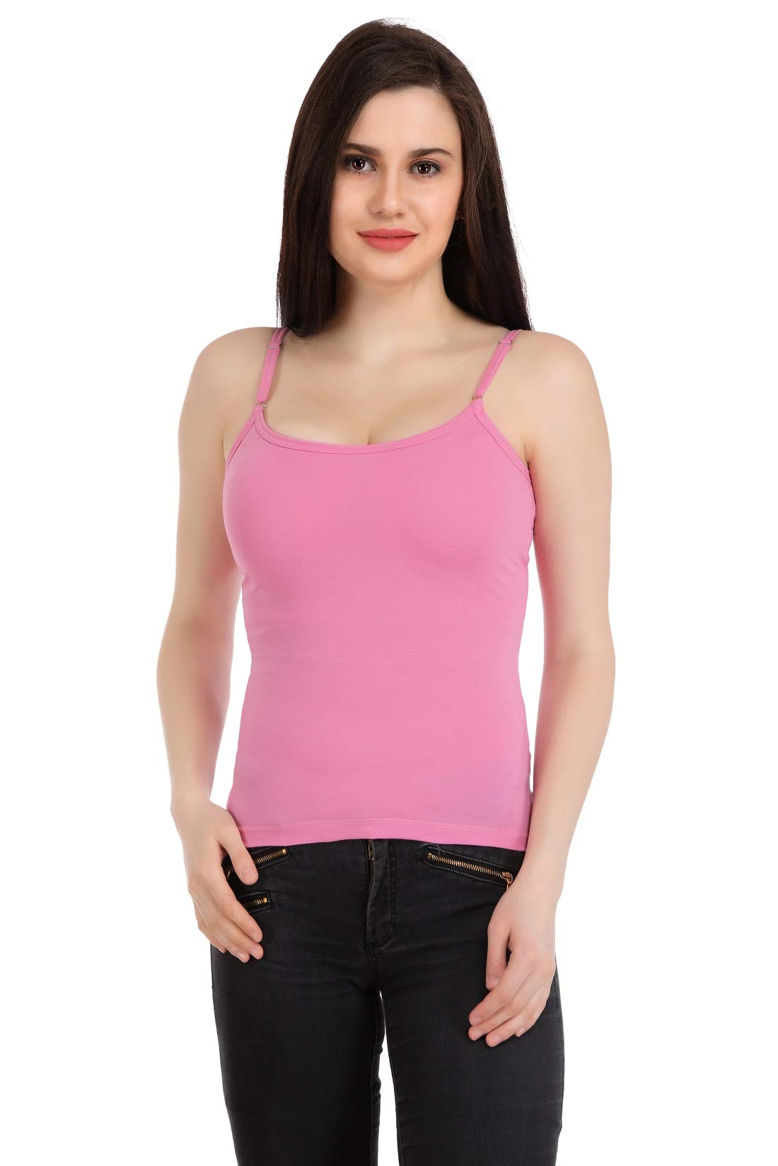 splash Fine Knitted Cotton Rich Women's Camisole | Cotton Camisole Slip for Women's with Adjustable Straps - 118-picture-10
