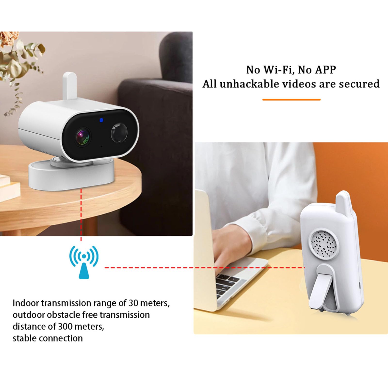 Moniteur vidéo pour bébé avec écran 2,8" et unité parentale portative