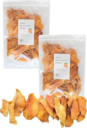 Organic Dried Mango 7.1 oz 200 g x 2 Bags, Sugar Free, Additive-Free, JAS Certified Organic Dried Fruit