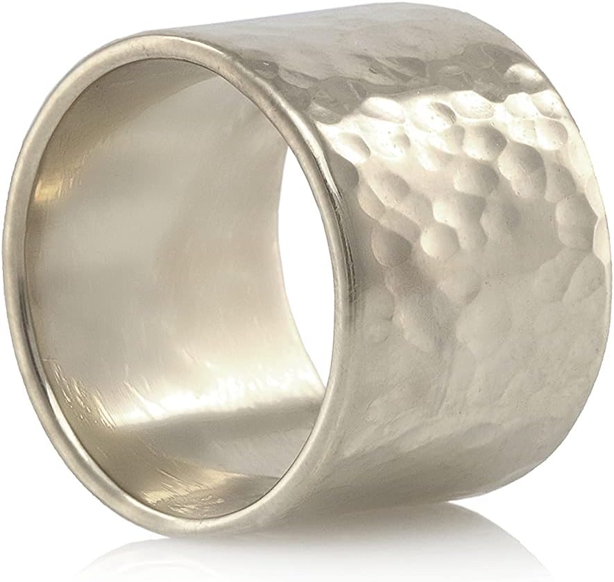 Handmade Textured Chunky Ring - Unique Custom Wedding, Fashion & Everyday Ring for Women - Engravable and Customizable with Material and Size Choices