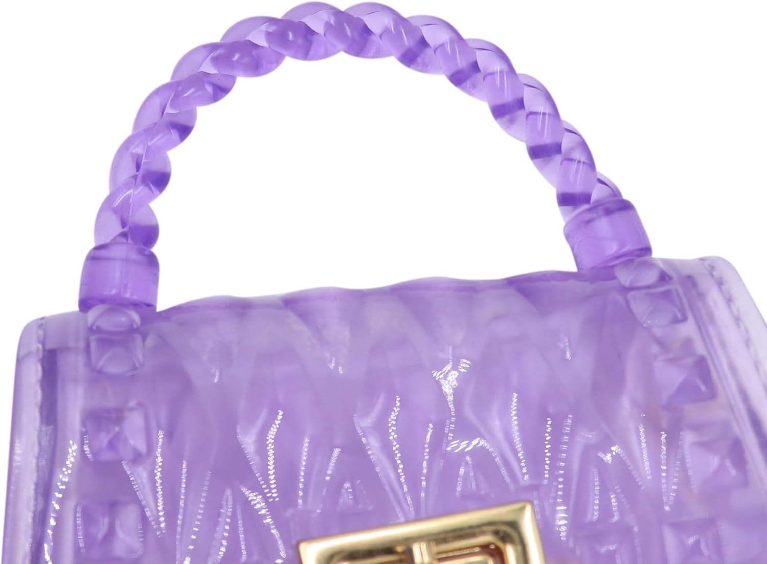 Mini Jelly Purse Little Girls Clear Crossbody Purse Cute Princess Handbag Top Handle Shoulder Bag - Image 3