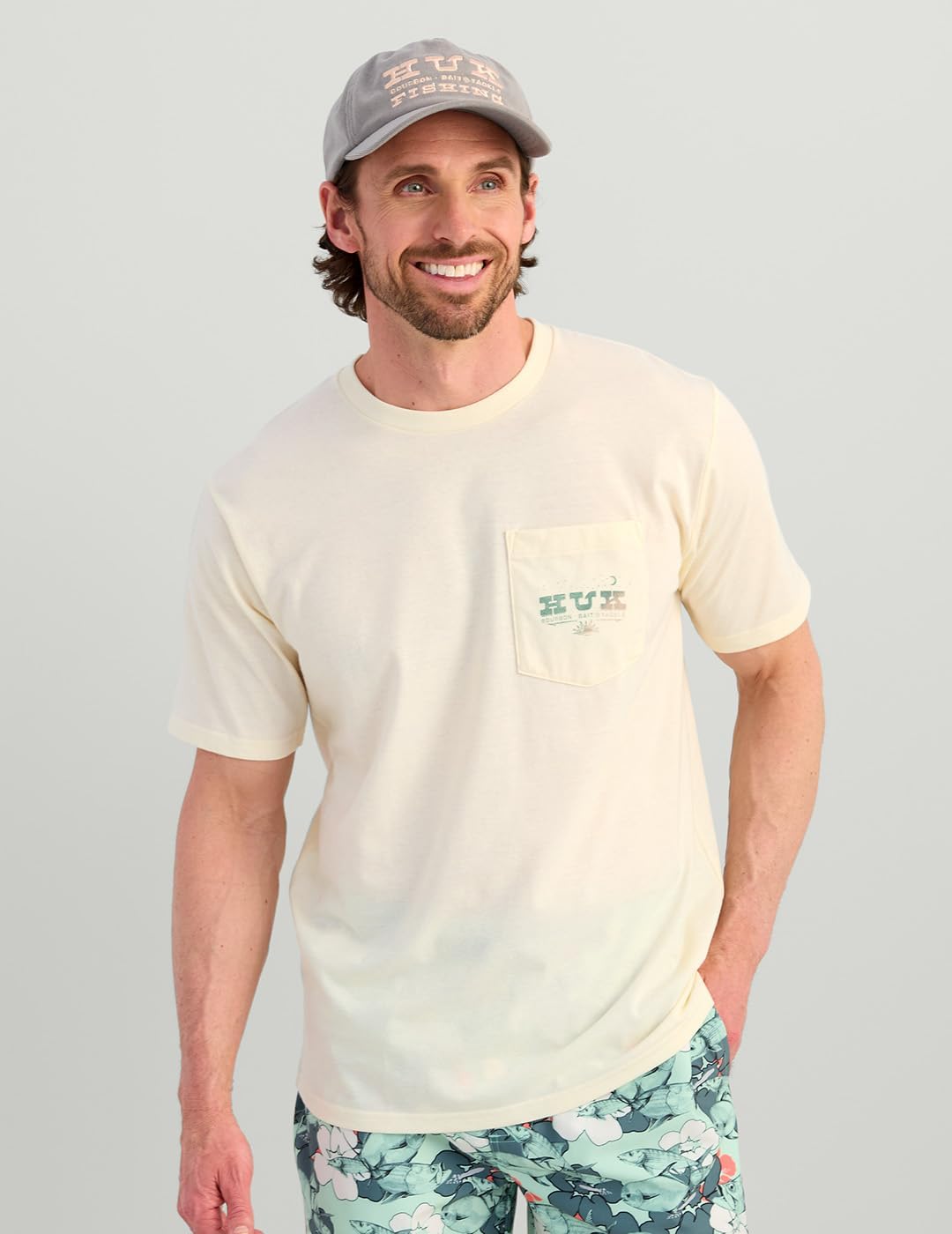 HUK Men's Pocket Tee, Comfortable Performance Fishing Short Sleeve T-Shirt with Chest Pocket