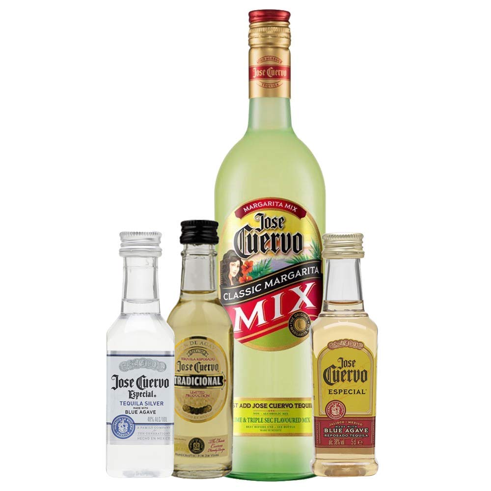 Margarita Gift Pack - 3 x 5cl Tequila Miniatures & 1 x 100cl Margarita Mix