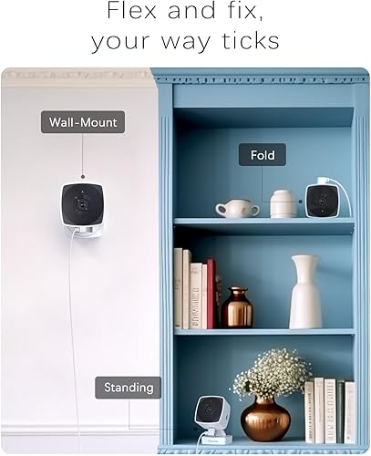 Miniatura 6 de blurams Juego de cámaras de seguridad, cámara interior 2K para mascotas para seguridad en el hogar con seguimiento de movimiento, audio de 2 vías,