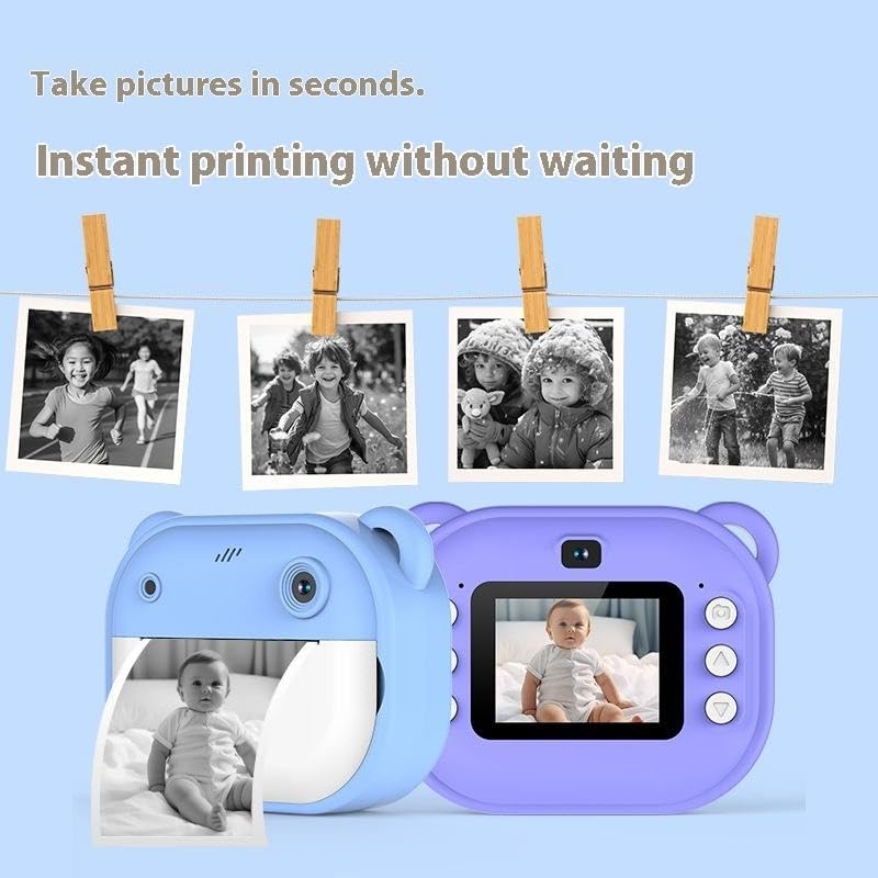 Conbre Mini Digital Camera Instant Print for Kids - Full HD Photo ...