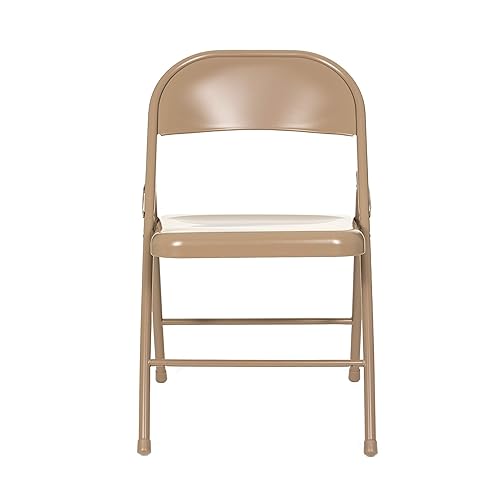 Miniatura 4 de OEF Furnishings OEF900 Series - Sillas plegables de acero ligeras prémium (paquete de 4, beige) Beige,Negro -