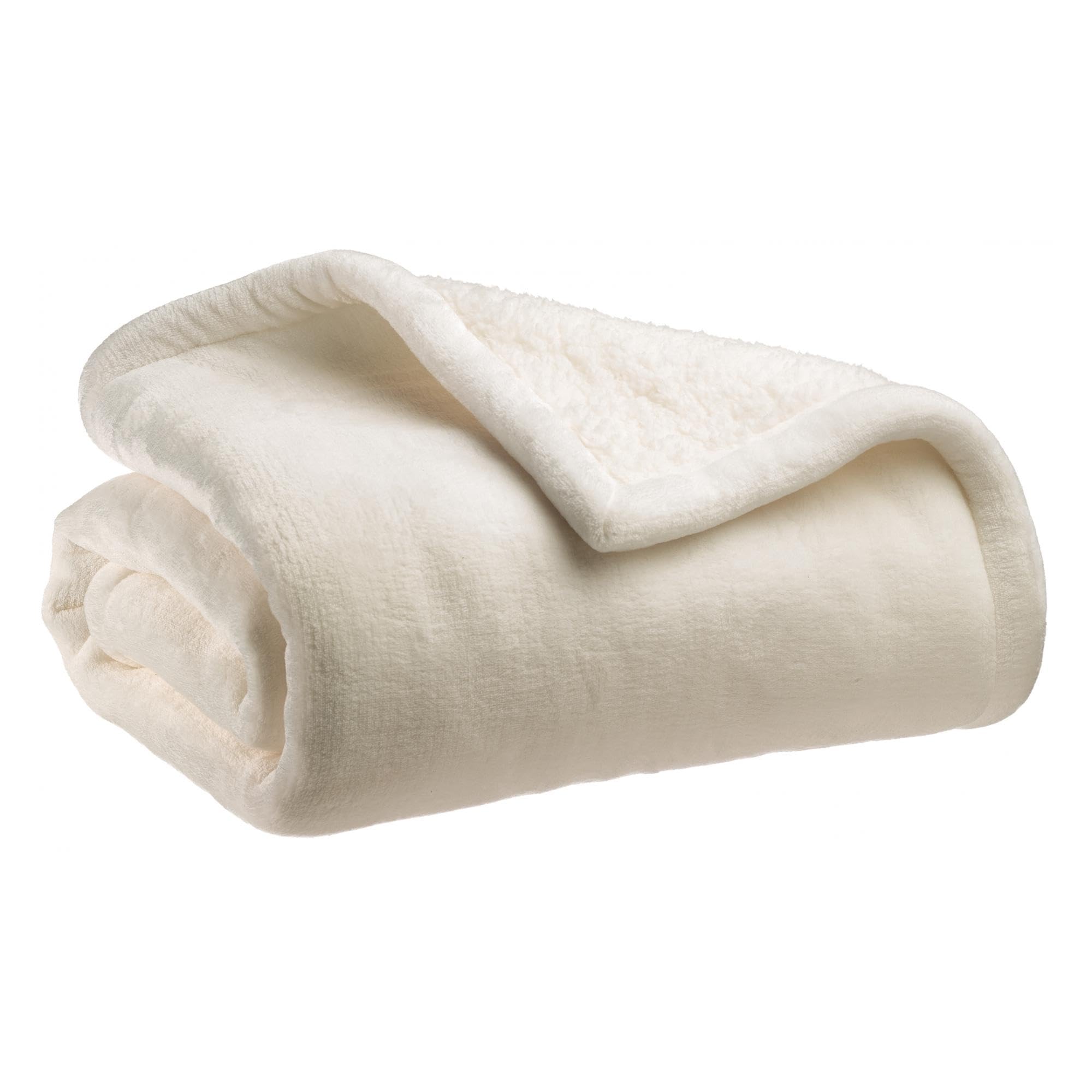 Plaid Michka Neige Vivaraise 180x220 cm couverture canapé lit