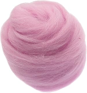 ZOOMELLA Handmade 10g Wool Roving Fibre for Needle Felting Materials Pink 3