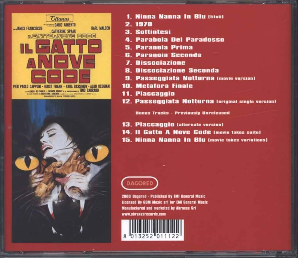 音楽：エンニオ・モリコーネ／映画『猫／ＩＬ　ＧＡＴＴＯ』ＯＳＴ盤（日本未公開） Ennio Morricone (エンニオ・モリコーネ) - Il Gatto (猫) (Used