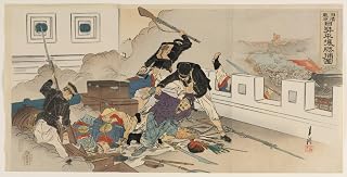 WALLKiART Famous Painting Picture Painting Print Paintings Wall Art Sino-japanese War by Ogata Gekko Abstract Artwork for Home Decor 60x90cm
