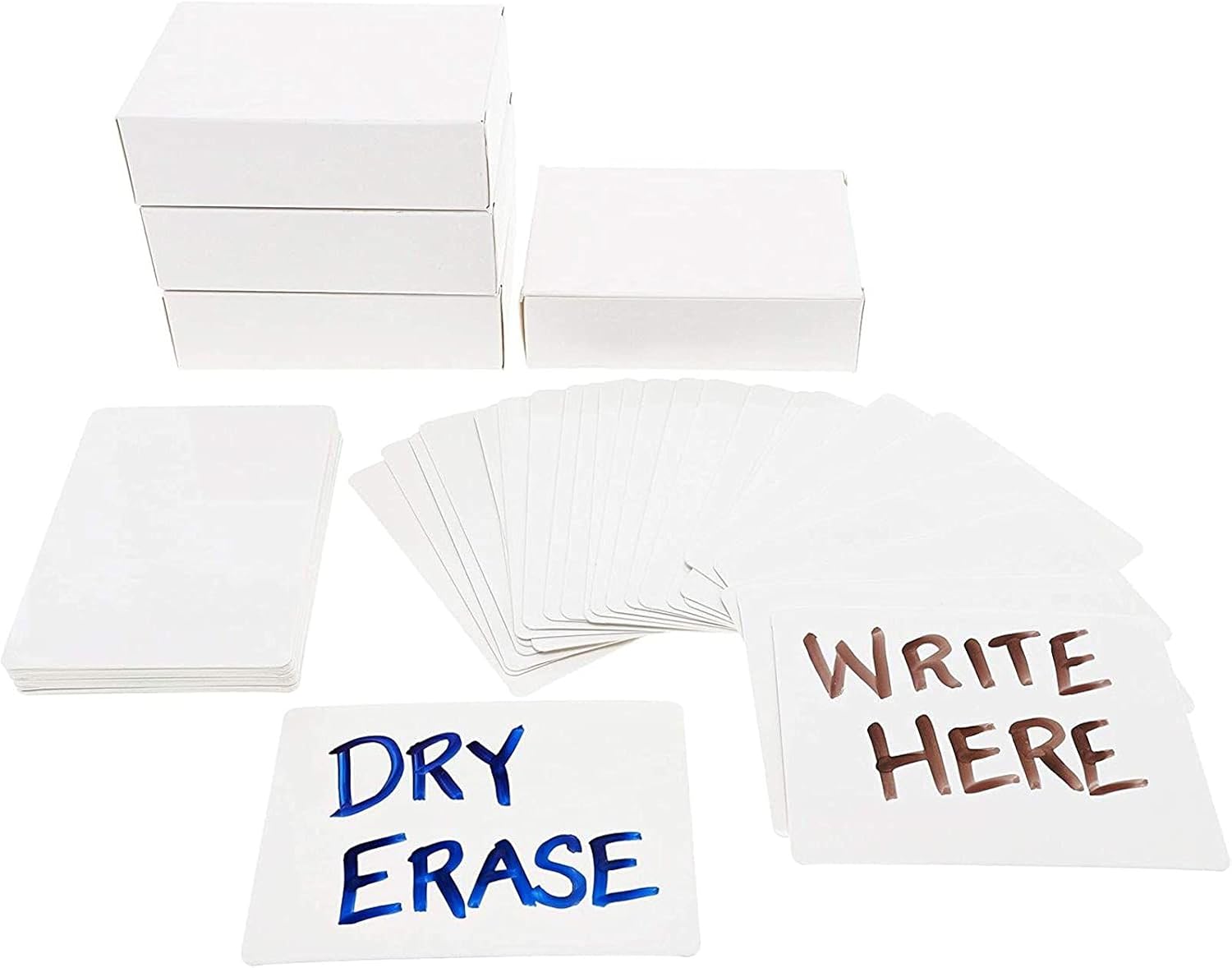 Juvale Blank Dry Erase Flash Cards for Studying, Games (2.5 x 3.5 in, 216 Pieces) : Toys & Games