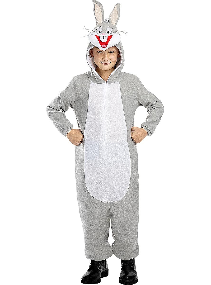 Funidelia | Costume di Bugs Bunny - Looney Tunes per bambina e bambino Cartoni Animati - Costume per Bambini e accessori per Feste, Carnevale e Halloween - Grigio/Argentato